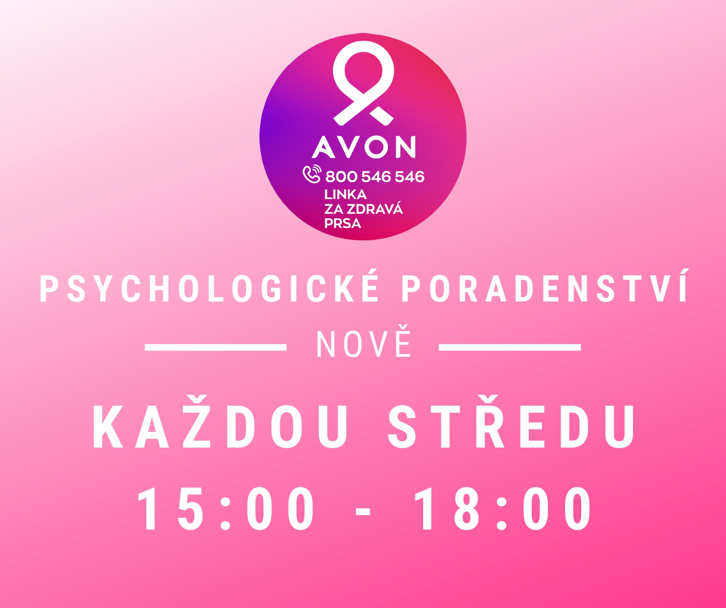 Avon linka rozšiřuje psychologickou pomoc onkologicky nemocným.